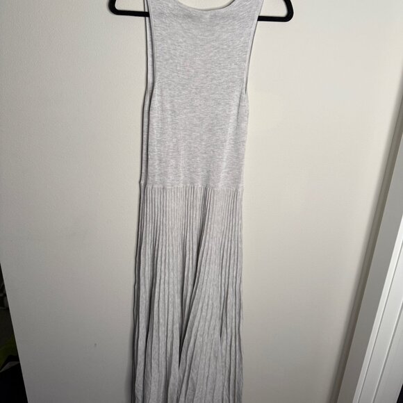 Autumn Cashmere Women's Light Gray Knit V Neck Maxi Dress - Size S Small - Picture 2 of 6